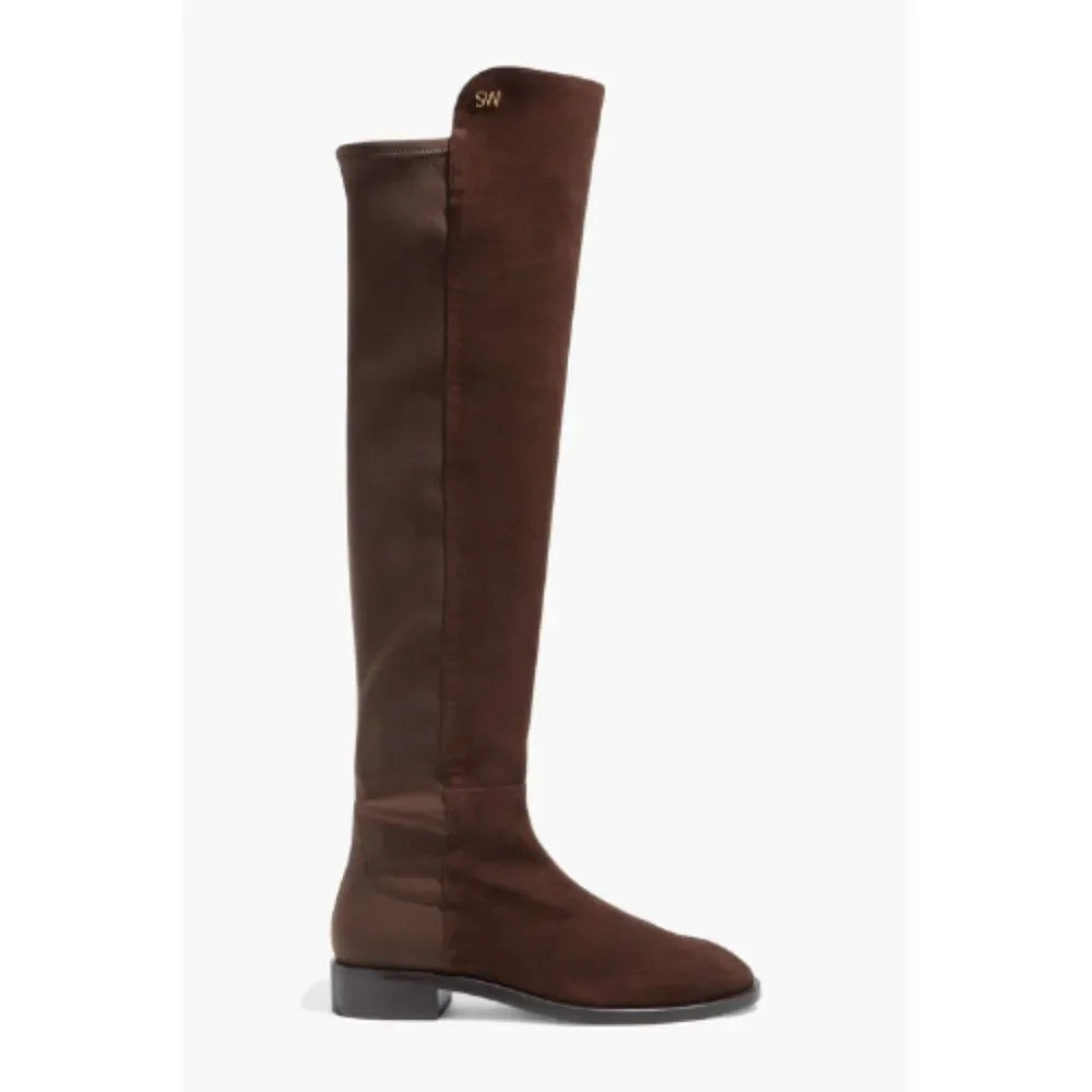 Stuart Weitzman Women's Keelan Suede And Neoprene Knee Boots Size 8.5 - Picture 6 of 16